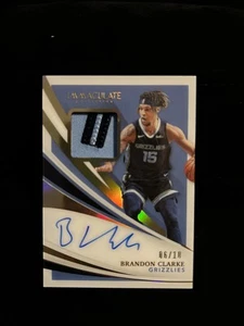 Brandon Clarke auto immaculate collection 2020-2021 Panini No:PA-BCL 06/10 - Picture 1 of 2