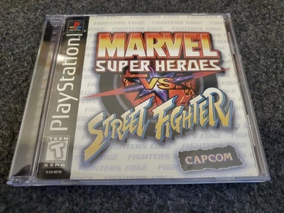 Marvel Super Heroes vs. Street Fighter (Sony PlayStation 1, 1999) CIB Complete - Image 1 of 4