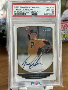 TYLER GLASNOW 2013 BOWMAN CHROME PROSPECT AUTO #BCATG PSA 10 DODGERS - Bild 1 von 1