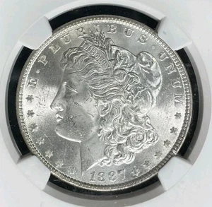 1887 MORGAN SILBER DOLLAR ~ NGC MS 63 ~ SCHÖNE MÜNZE ~ REF #07-072 - Bild 1 von 4
