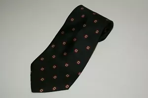 Black -Hardy Amies - patterned Men's Tie - Picture 1 of 3