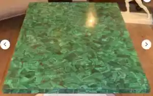 3'x2' Green Malachite marble dining Coffee center Table Top Inlay antique design - Picture 1 of 5