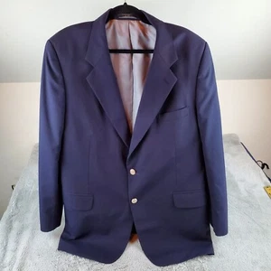 Todays Man Sport Coat Mens Sz 46 R Navy Blue 100% Wool Jacket Blazer Vintage - Picture 1 of 10