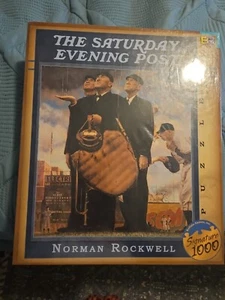 The Saturday Evening Post Norman Rockwell Bottom of the Sixth 1000 Piece Puzzle - Picture 1 of 7