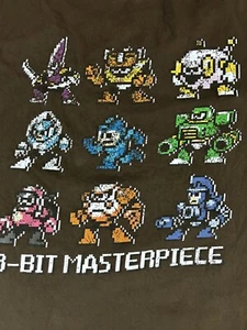 Mega Man 8 Bit Masterpiece Graphic T Shirt Mens Size XL Capcom 100% Cotton Brown - Picture 1 of 8