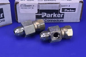 2 Parker Hannifin 8-4 XHX6G5TP-S Diagnostic Tee XHX6G5TP 1/2" 7/16-20 UN/UNF-2A - Picture 1 of 4