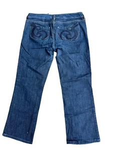 Beyonce House of Dereon Women's Jeans Hip Hop Size 2YK Vintage Grunge embroidere - Picture 1 of 12