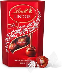 Lindt Lindor Strawberries & Cream Chocolate Truffles Box - approx 16 Balls, 200g