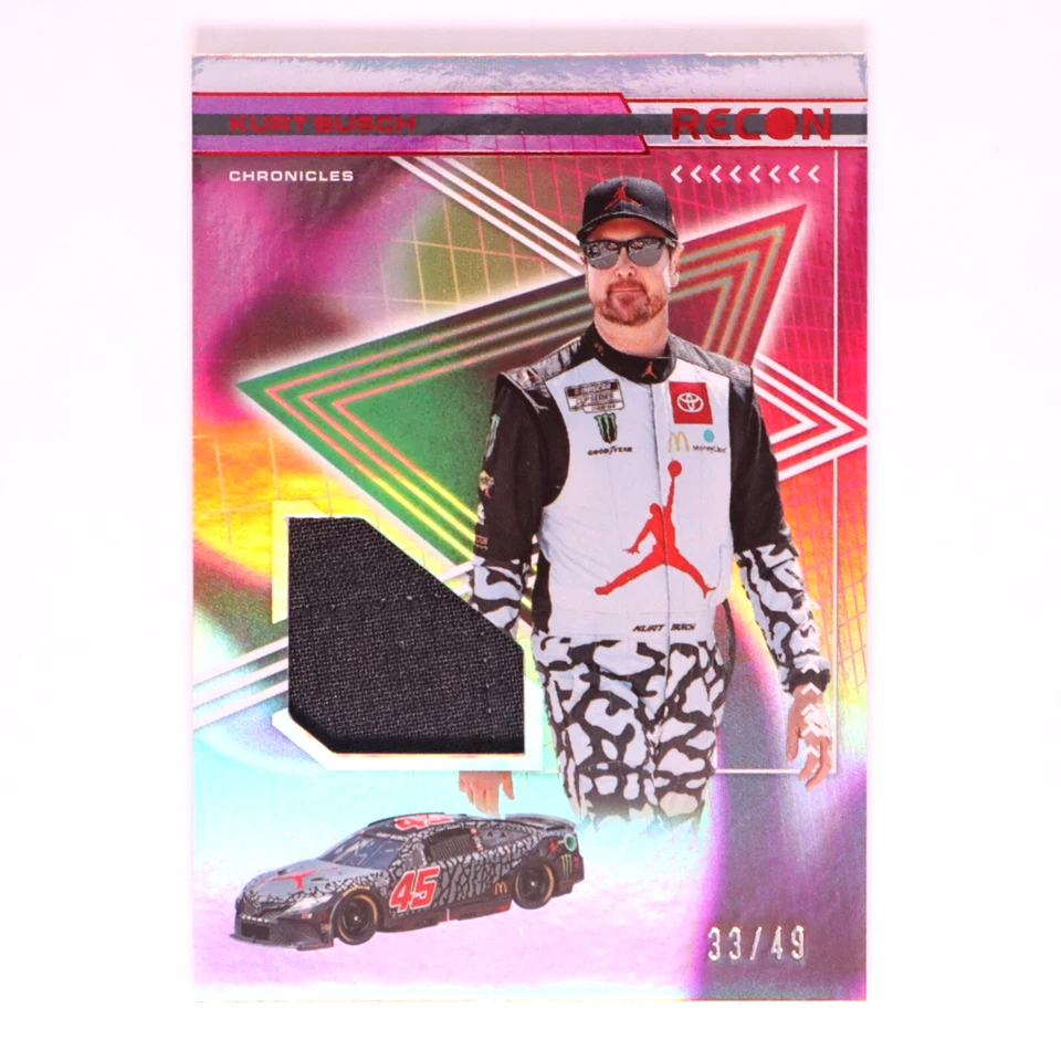 Kurt Busch 2023 NASCAR Panini Chronicles Recon Firesuit Patch Relic /49 - Image 1 of 2