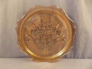 JEANNETTE "Iris Iridescent" Sandwich Plate 12" (Carnival Glass) - Picture 1 of 4