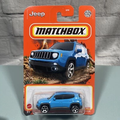 Matchbox 2022 Mix C 6/100 - 2019 Jeep Renegade SUV turquoise blue MIP - Image 1 of 3