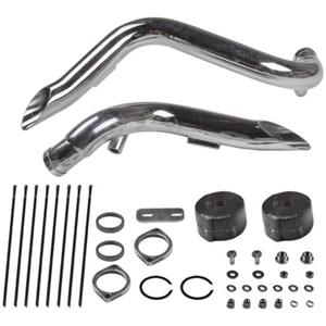 2" LAF Exhaust Pipes for Harley Sportster Softail 1984-2023 Silver Wrapped - Picture 1 of 8