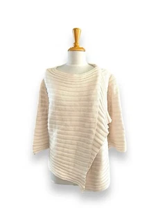 Maglione PURO lavorato a mano nuovo con etichette stile 8366 cotone bianco sporco taglia L/XL - Foto 1 di 11