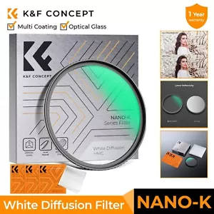 K&F Concept White Soft Mist Diffusion Filter Dreamy Cinematic Effect 49-82mm - Picture 1 of 9