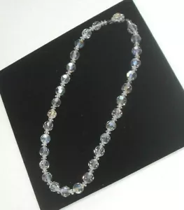 HERMOSO COLLAR GARGANTILLA DE CRISTAL AB DE UNA SOLA HEBRA VINTAGE AÑOS 50 - Imagen 1 de 5