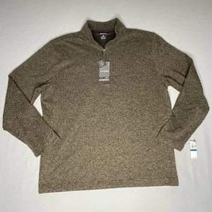 Suéter Van Heusen para Hombre XL Marrón Calce Clásico 1/4 Botón Térmico Estirado NUEVO CON WT - Imagen 1 de 13