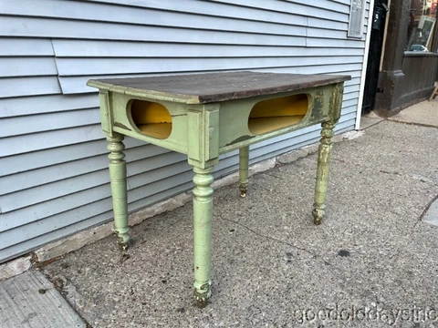 Old Antique Primitive Game Table 41 x 25 Cover