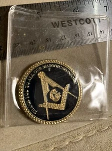 Masonic Challenge Coin Collectible Proud Freemason Charles Buck Thank You - Picture 1 of 2