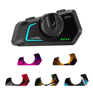 T1 PRO Motorrad Intercom Bluetooth Helm Sprechanlage 2KM 6 Reiters Kommunikation - Bild 1 von 18