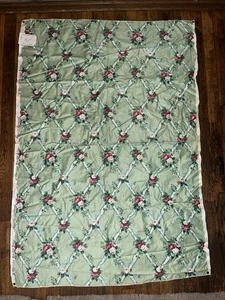 Ancien panneau tissu vintage WAvERLY Margate diamant rose floral Schumacher - Photo 1/6
