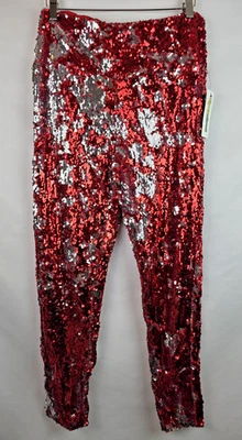 Tipsy Elves Mujer Leggings Talla XL Reversible Lentejuelas Vacaciones Navidad Pantalones Foto 1 de 4