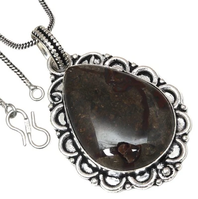 Colgante Roca Calsi Piedras Preciosas Regalo San Valentín Joyería Plata 2" Foto 1 de 4