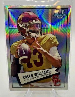Caleb Williams 2022 Bowman Chrome U #52BF-4 Refractor - USC - Image 1 of 2