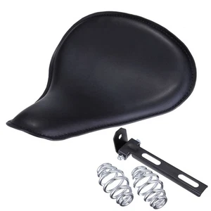 Asiento de cuero sintético duradero universal negro bueno para Harley - Imagen 1 de 5