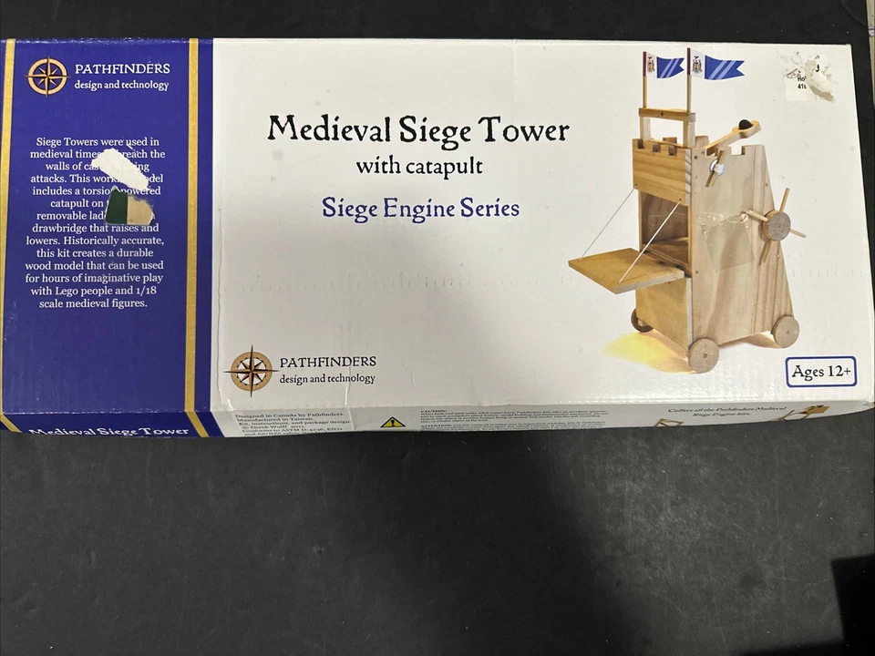 Pathfinders Medieval Siege Engine Series Tower with Catapult Wood Kit - (14yr+) - Image 1 of 4