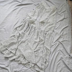 White and black polka dot maxi Skirt with ruffle detail new from H&M Size 2 - Picture 1 of 9