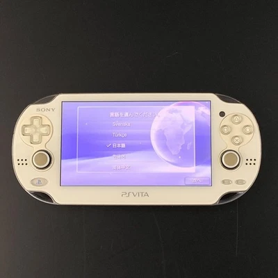 Sony PS Vita Console PCH-1100 Tested Works Crystal White From Japan 8258 TGHM - Image 1 of 4