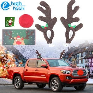Coche de Navidad Cuernos de Reno y Decoración de Nariz con Luces LED Automático Disfraz de Navidad - Imagen 1 de 9