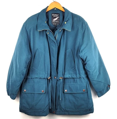 Chaqueta de plumón real deportiva Bromley de colección para mujer XL verde azulado 80/20 plumón relleno abrigo de invierno Foto 1 de 4