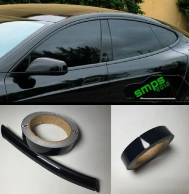 SMPS2012 Gloss Black De-chroming Vinyl Tape Premium Beltline Specialist Kit 16mm x 10m