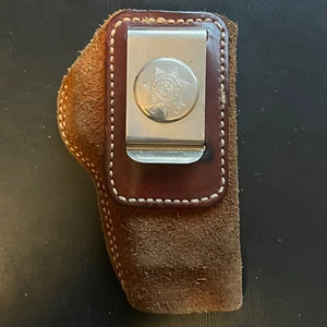 VINTAGE BIANCHI HOLSTER WILD LEDER GÜRTEL IWB CLIP - Bild 1 von 4
