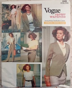VOGUE 2445 VTG 1990 90s Career Wardrobe Sewing Pattern UNCUT Misses' 14 16 18 - Picture 1 of 11