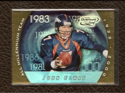 2000 Quantum Leaf All-Millennium Team #JE John Elway #148/1000 BRONCOS - Image 1 of 2