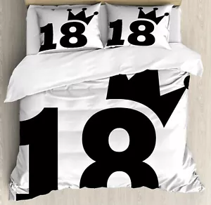 Cartoon Duvet Cover Set with Pillow Shams Jersey Seem Bold 18 Print - Picture 1 of 8