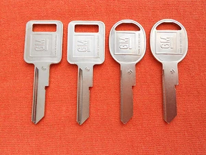 4 GM ORIGINAL CHEVY BUICK PONTIAC OLDSMOBILE KEY BLANKS 1969 1973 1977 1981 - Picture 1 of 1