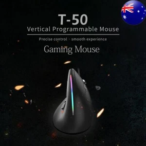T-50 RGB Gaming Optical Mouse 9 Buttons 12800 DPI Adjustable Gaming Mice - Picture 1 of 12