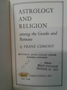Astrology and Religion Among the Greeks and Romans by Franz Valery Marie Cumont - Picture 1 of 11