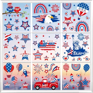 101Pcs 4th of July Window Clings, 4th of July Window Decorative Stickers for Dec - Picture 1 of 8