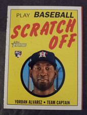 YORDAN ALVAREZ  RC 2020  TOPPS  HERITAGE   PLAY  BASEBALL  SCRATCH  OFF