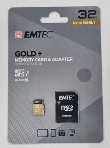 Emtec Gold Memory Card & Adapter 32GB - Picture 1 of 1