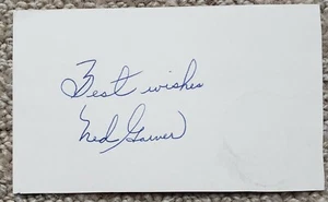 Ned Garver signed autographed 3 x 5 postcard MLB 1948-1961 (d.2017) Browns GPC - Picture 1 of 5