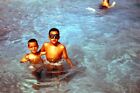 1950s Kodachrome Red Border 35mm Public Pool Swim Goggles