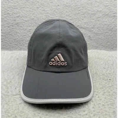 Adidas Running Hat Womens OSFM Aero Ready Gray White Pink Athletic Lightweight - Image 1 of 4