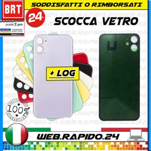 VETRO BACK COVER SCOCCA POSTERIORE PER APPLE IPHONE 11 BIG HOLE+BIADESIVO! - Imagen 1 de 7