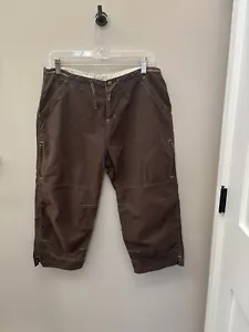 Kuhl Dry Damen L braun Cropped Hose Baumwolle Nylon Wandern Sommer - Bild 1 von 11