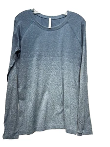 Athleta Camicia Donna Flurry Tonalità Blu XL Nylon a Costine Maniche Lunghe (F5) - Foto 1 di 5
